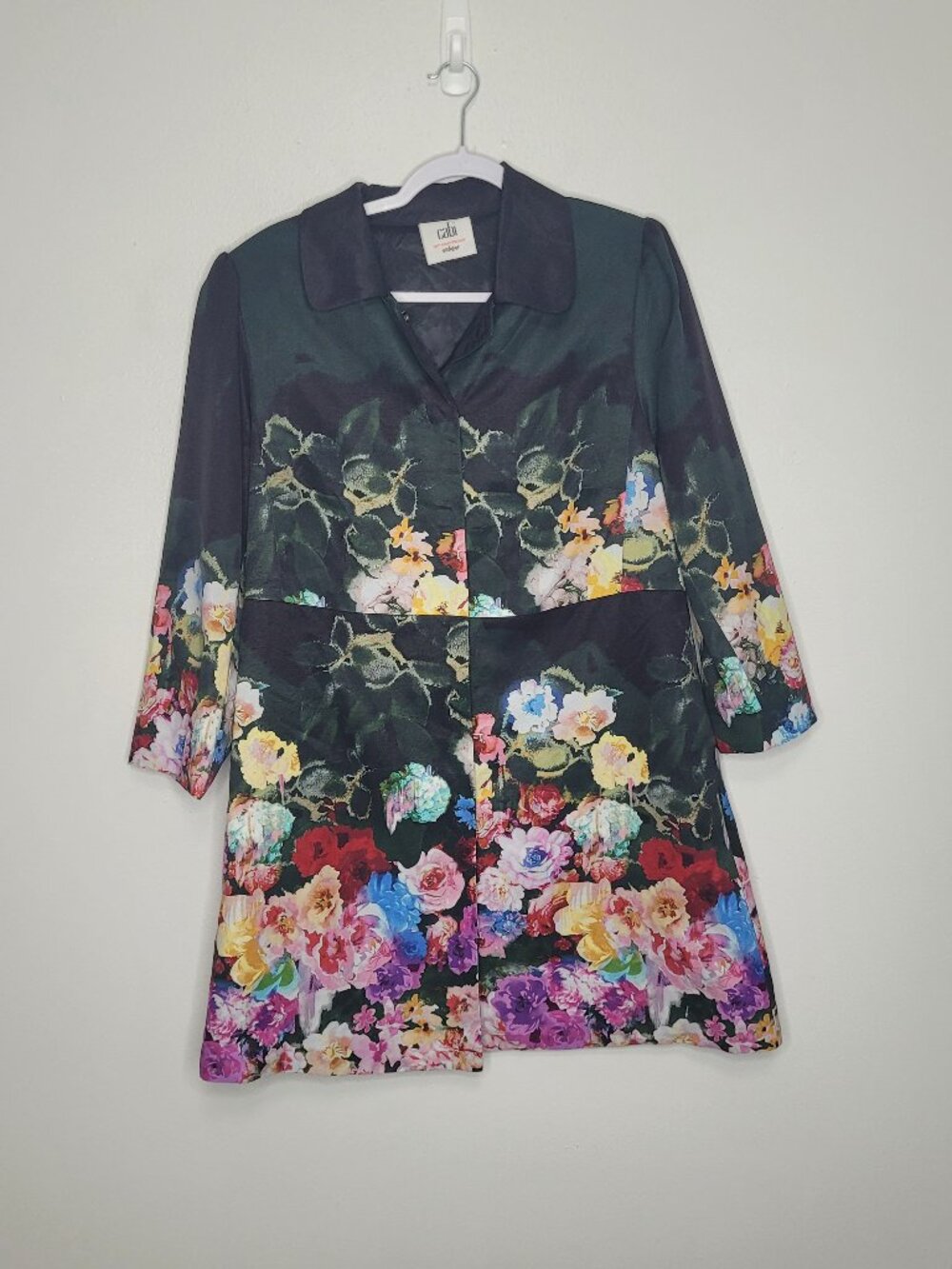 Cabi Jacket Green Midnight Garden Party Exclusive 20th Anniversary Floral Large